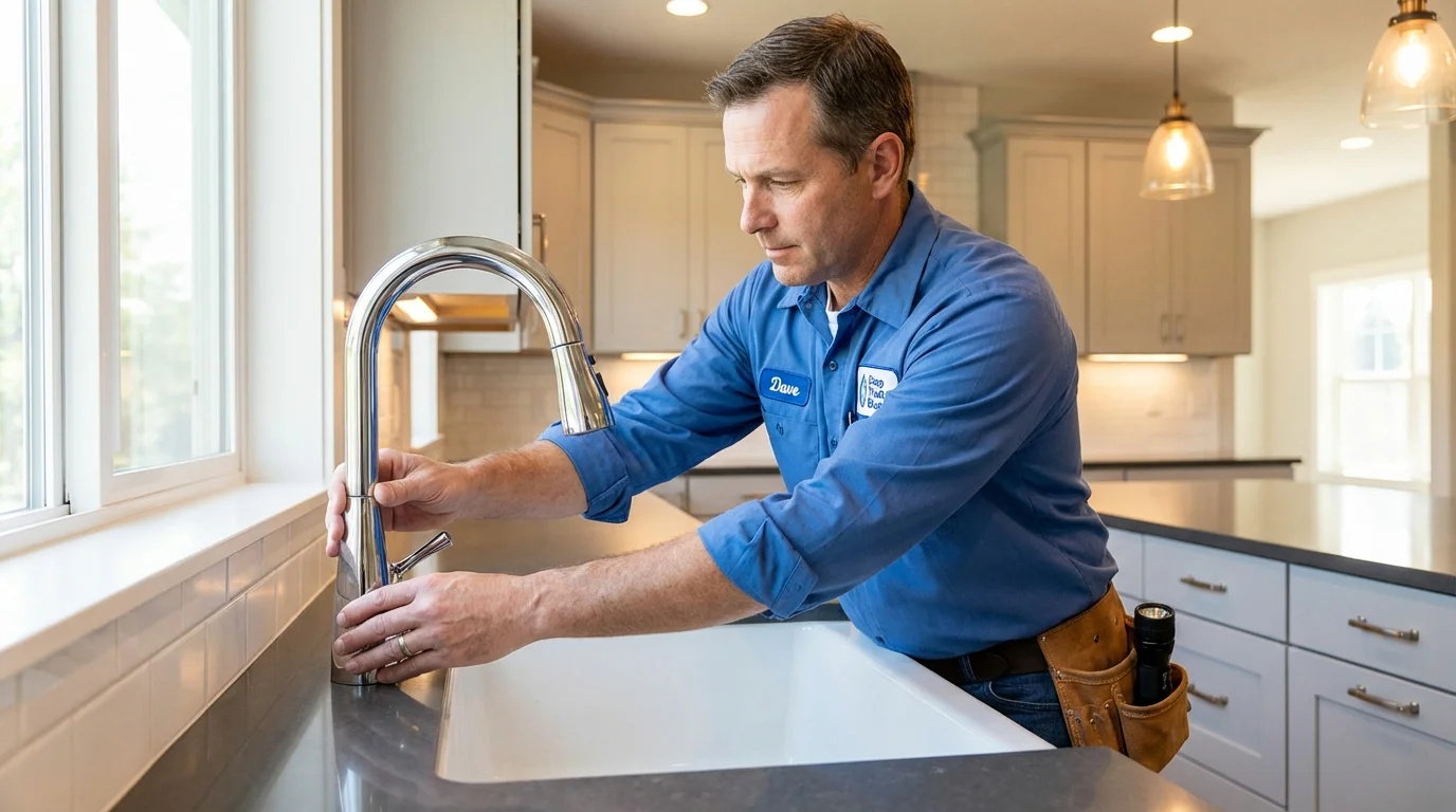 Kitchen faucet installation by Johns Plumbing LLC in Shelley
