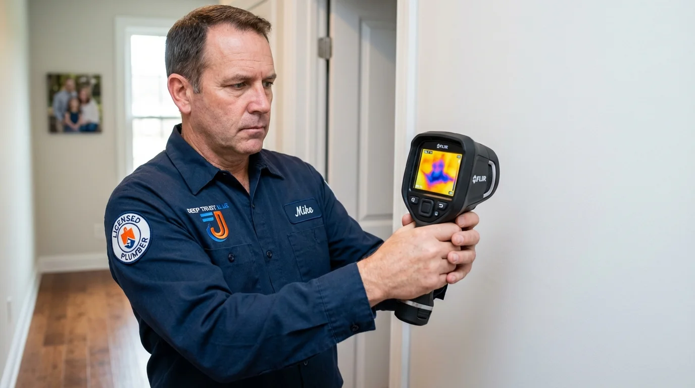 Thermal imaging leak detection by Johns Plumbing LLC in Shelley